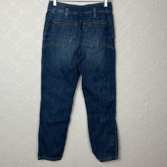 Anthropologie Pilcro Utility Cargo Jeans Distressed Denim Pockets Casual 25 - Picture 5 of 7